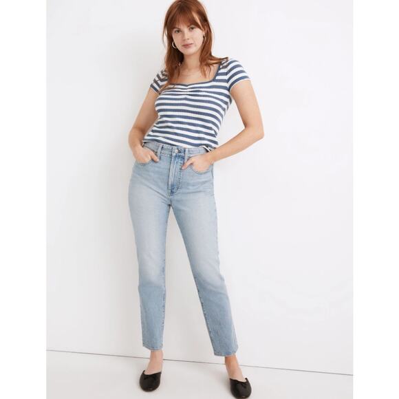 Madewell Women's The Curvy Perfect Vintage Stretch Ankle Denim Jean Size 29 Blue - Picture 1 of 9